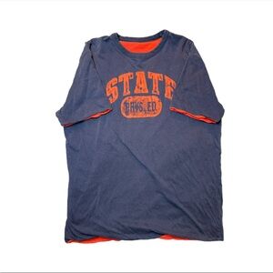 Navy and Red Graphic T-Shirt